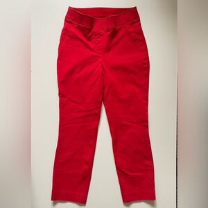 SPANX Polished Ankle Slim Pull On Pants Red Size XS Stretch Shaping Workwear